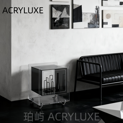 Acrylic Rolling Nightstand Storage Side Table | 211