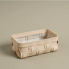 Apricot woven desktop storage box