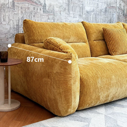 Retro Yellow Cloth Sofa | French Elegance | 130221100S001035