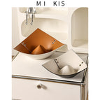 Triangular contrasting color tray-(caramel color large + milk tea color small)