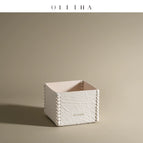 Ivory white handmade square box 10*10*8