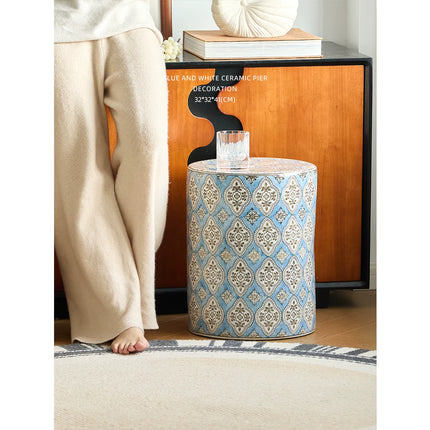 Ceramic Drum Stool Side Table | MYGD-0018