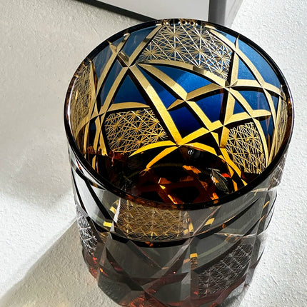 Handmade Edo Kiriko Crystal Whiskey Glass Twilight of the Gods Variant