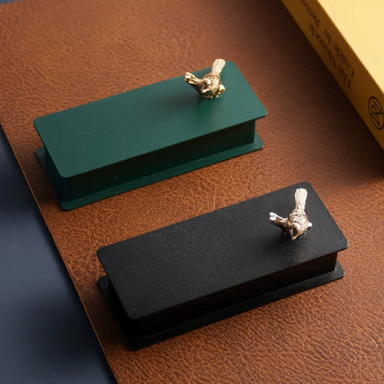 Gold Bird Stainless Steel Flip Lid Floss Box Toothpick Container
