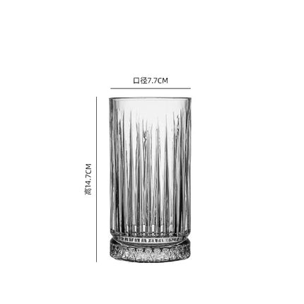 Lead-Free Crystal Whiskey Tumbler 230ml | Striped Glass