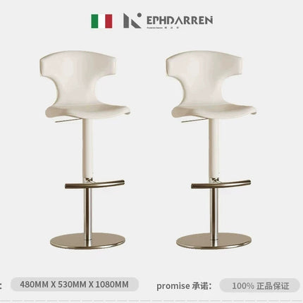 Saddle Leather Swivel Bar Stool | Modern Minimalist
