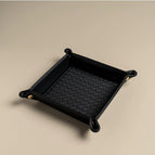 Black (Medium) Square Woven Button Storage Box