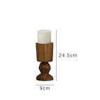 Wooden candle holder-M candle holder height 19 candle cup diameter 5.5 cm
