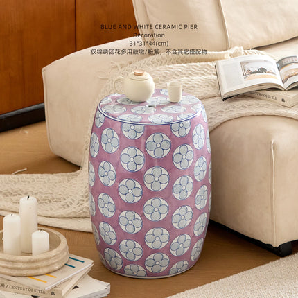 Ceramic Drum Stool Side Table | MYGD-0016