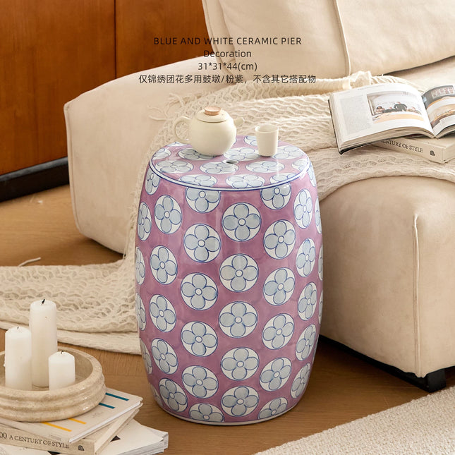 Ceramic Drum Stool Side Table | MYGD-0016