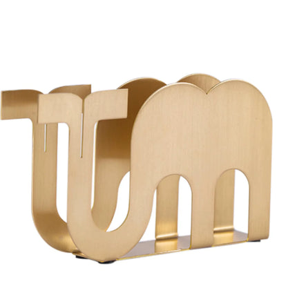 Brass Elephant Napkin Holder - Creative European Style Tissue Stand