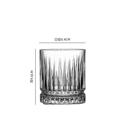 Lead-Free Crystal Whiskey Tumbler 230ml | Striped Glass
