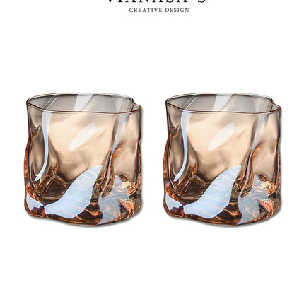 Handmade New Zealand Irregular Crystal Whiskey Tumbler