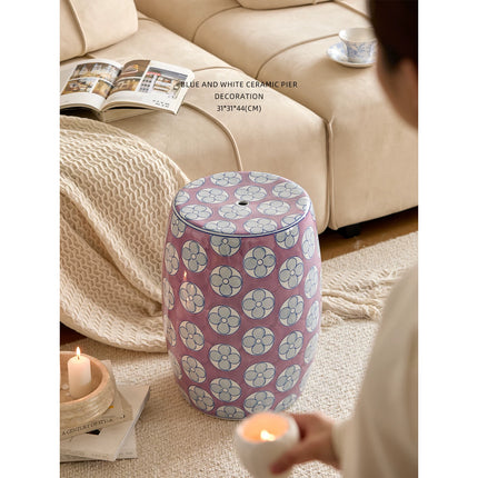 Ceramic Drum Stool Side Table | MYGD-0016