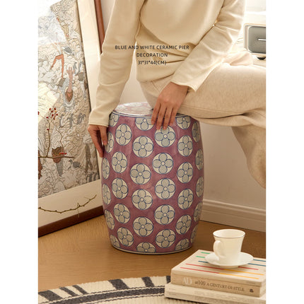 Ceramic Drum Stool Side Table | MYGD-0016