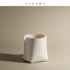 Ivory white new hand-woven pen holder 11x11x8