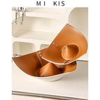Triangular contrasting color tray - caramel (small + large)