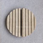 Diameter 20cm*Thickness 3-1.5cm Travertine handle Hole distance 10.2-10.4cm