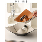 Triangular contrasting color tray-(caramel color small + milk tea color large)