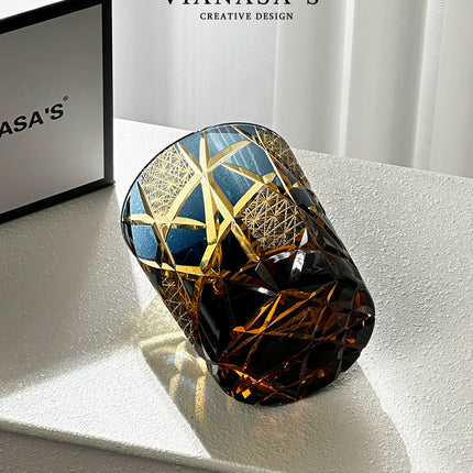 Handmade Edo Kiriko Crystal Whiskey Glass Twilight of the Gods Variant