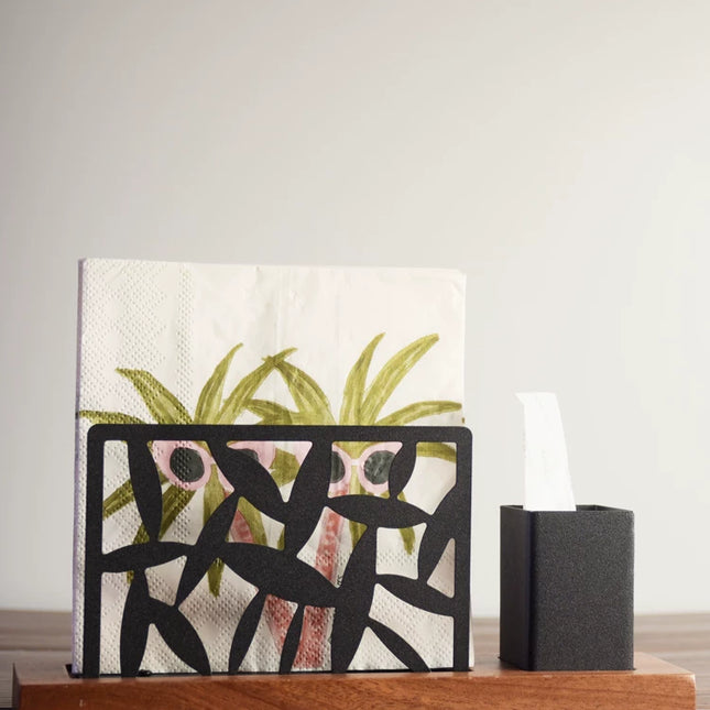 Napkin Holder and Toothpick Holder Set - Black