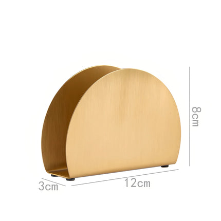 Brass Napkin Holder Set Creative Designs for Restaurant Home Use