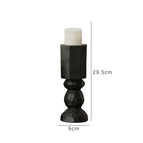 Carbonized wood candlestick-L candlestick height 23cm candle cup diameter 5.5cm