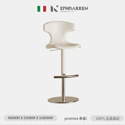 Saddle Leather Swivel Bar Stool | Modern Minimalist