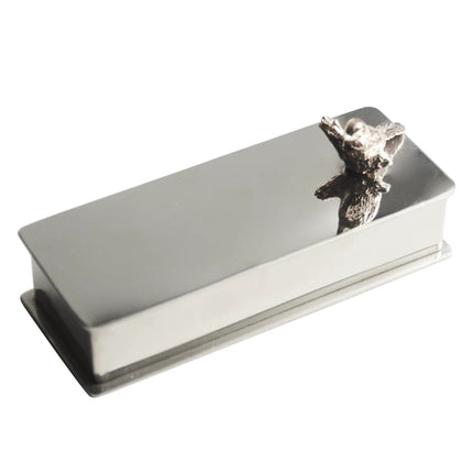 Gold Bird Stainless Steel Flip Lid Floss Box Toothpick Container