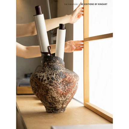Handmade Ceramic Conch Vase | Wabi-Sabi Style | DC412