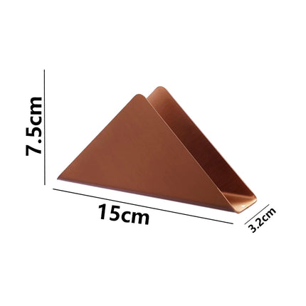 Handmade Australia Stainless Steel Triangle Napkin Holder Rose Gold