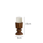 Wooden candle holder-S candle holder height 14 candle cup diameter 5.5 cm