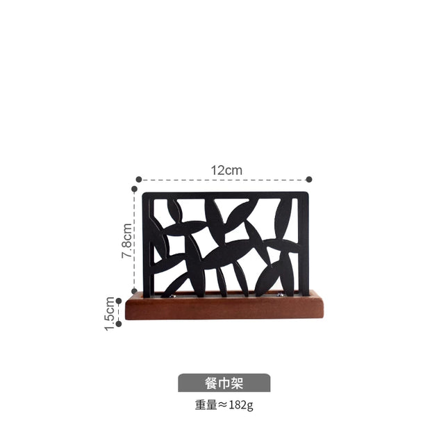 Napkin Holder and Toothpick Holder Set - Black