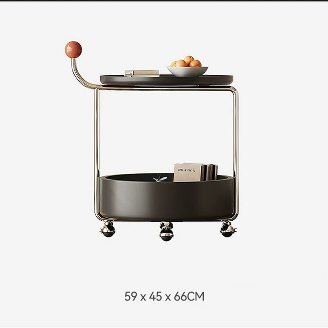 Retro Black Mobile Side Table | Cruise Designer