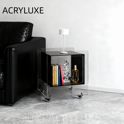 Acrylic Rolling Nightstand Storage Side Table | 211