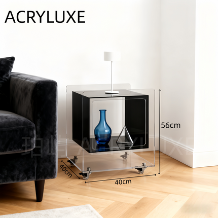 Acrylic Rolling Nightstand Storage Side Table | 211