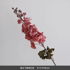 [Single branch] Rose red (burnt edge craft flower material is full)