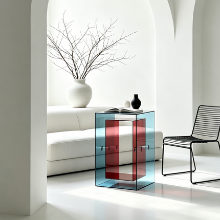 Acrylic Minimalist Bedside Storage Stand | 54