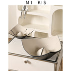 Triangular contrasting color tray - milk tea color (small + large)