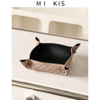 Rattan Storage Tray Small-Purple