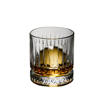 Lead-Free Crystal Whiskey Tumbler 230ml | Striped Glass