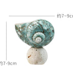 Green Snail - Travertine Round Bottom