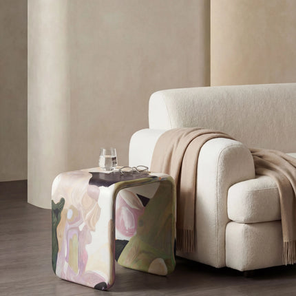 Hand-Painted Artistic Corner Table | Creative Living Room Side Table