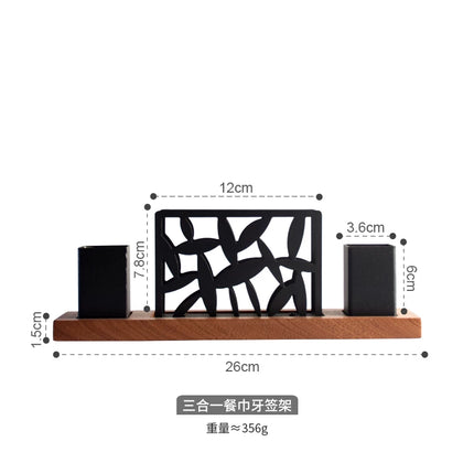 Napkin Holder and Toothpick Holder Set - Black