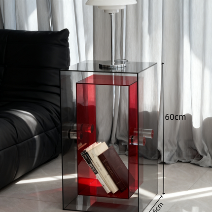 Acrylic Minimalist Bedside Storage Stand | 54