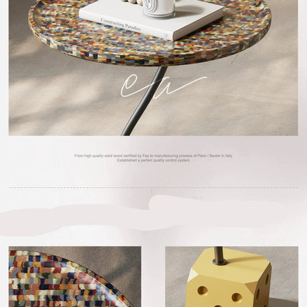 Round Art Side Table | Modern Minimalist Living Room