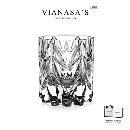 K9 Crystal Whiskey Glasses, Edo Kiriko Cut, Gift Box