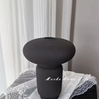 Black and grey frosted vase