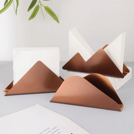 Handmade Australia Stainless Steel Triangle Napkin Holder Rose Gold