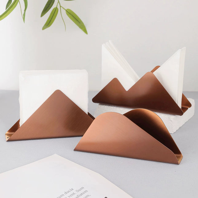 Handmade Australia Stainless Steel Triangle Napkin Holder Rose Gold